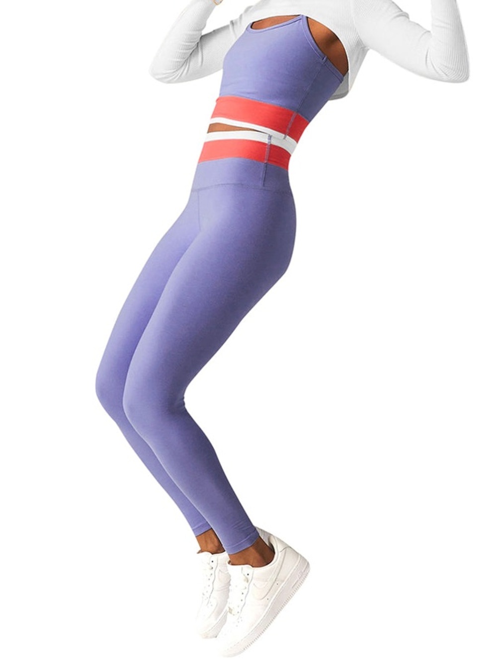 Beyond Yoga Spacedye Horizon Colorblock Legging Periwinkle Cloud Tri-Color Sz M